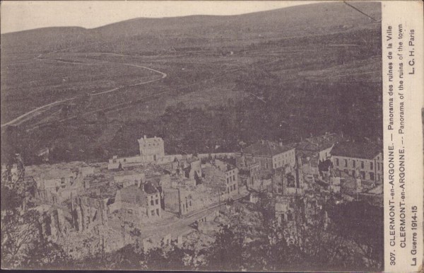 Clermont-en-Argonne, la guerre 1914-15