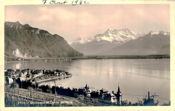 Montreux et Dents du Midi. 1932 Vorderseite