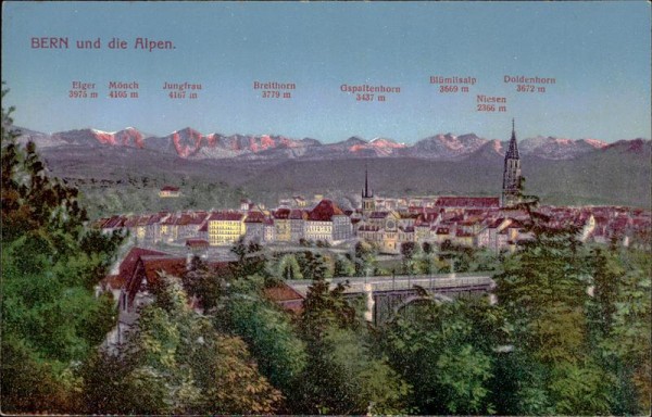 Bern und die Alpen Vorderseite