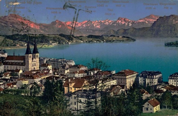 Luzern und die Alpen. 1912 Vorderseite