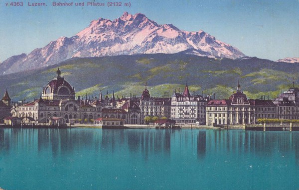 Luzern, Bahnhof und Pilatus
