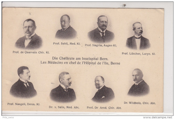 Bern - Die Chefärzte am Inselspital - Les Medecins en chef de l'Hopital de l'iie, Berne