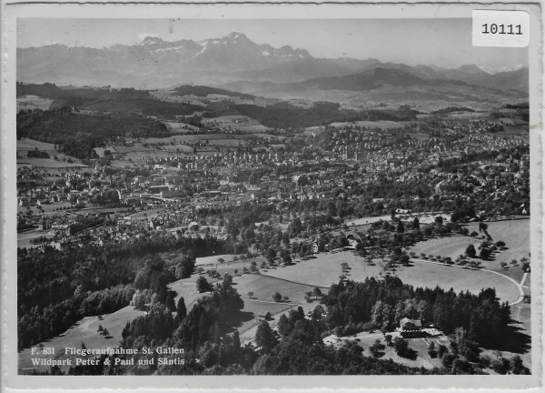 Fliegeraufnahme St. Gallen Wildpark Peter & Paul und Säntis - Flugaufnahme Foto Gross