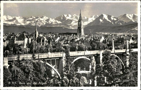 Bern und die Alpen Vorderseite