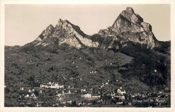 Schwyz und die Mythen, 1930 Vorderseite