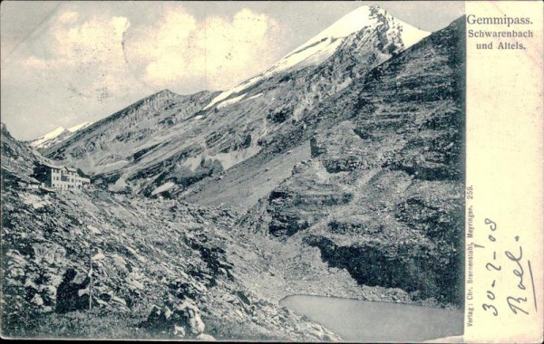Gemmipass. Schwarenbach und Altels Vorderseite