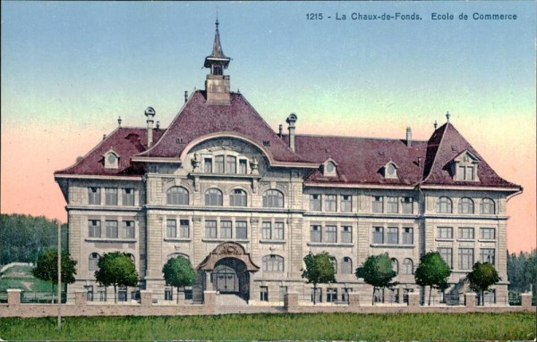 La Chaux-de-Fonds.  Ecole de Commerce Vorderseite