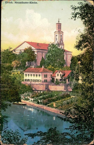 Zürich. Neumünster-Kirche Vorderseite