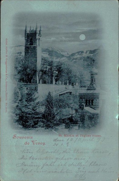 Vevey, St. Martin et l'église russe Vorderseite