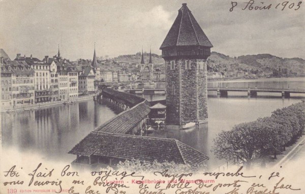 Luzern - Kapellbrücke und Wasserturm