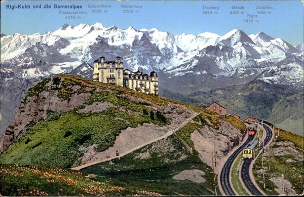 Rigi-Kulm und die Berneralpen Vorderseite