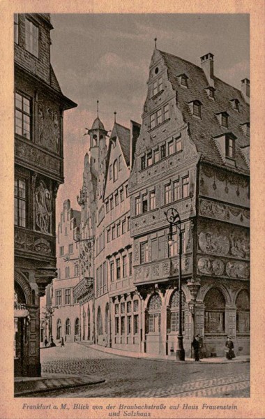 Frankfurt, Haus Frauenstein und Salzhaus Vorderseite