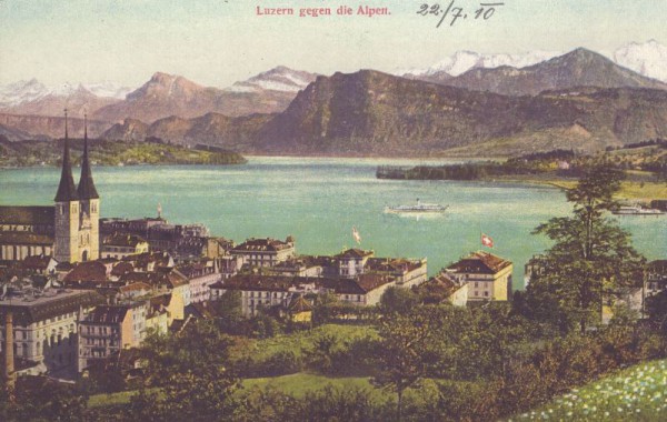 Luzern gegen die Alpen