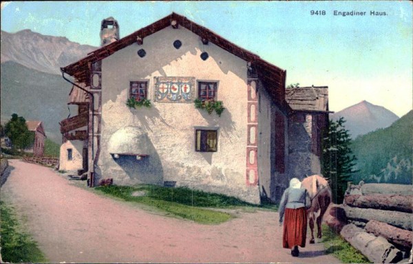 Engadiner Haus Vorderseite