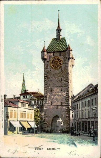 Baden - Statdtturm Vorderseite