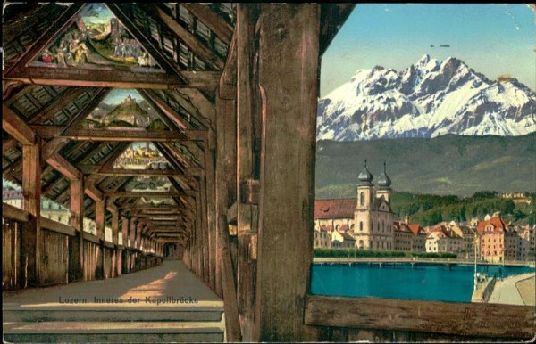 Luzern/Innere der Kapellbrücke Vorderseite