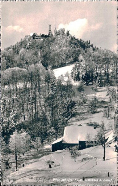 Blick auf Uto- Kulm, Uetliberg b. Zürich Vorderseite