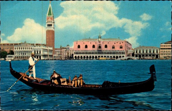 Venedig und Gondel  Vorderseite