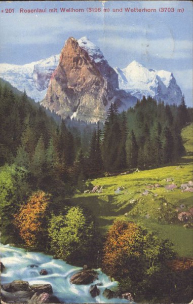 Rosenlaui mit Wellhorn und Wetterhorn