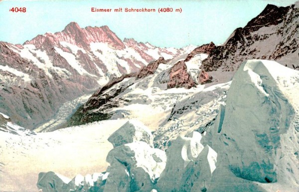 Eismeer mit Schreckhorn Vorderseite