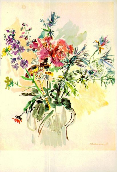 Blumen im Glas Vorderseite