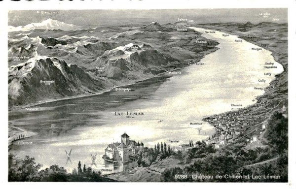 Château de Chillon et Lac Léman Vorderseite