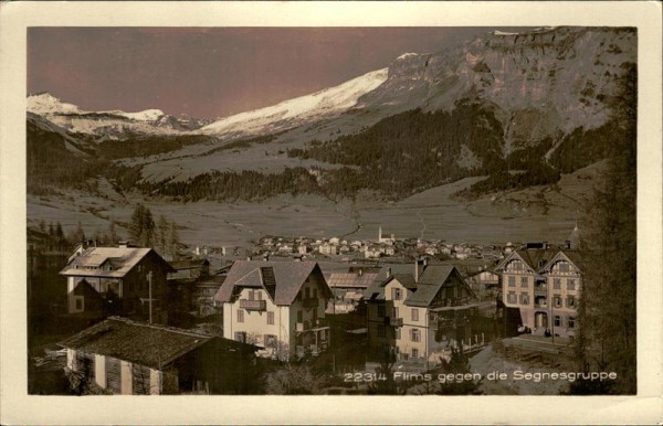 Flims gegen die Segnesgruppe Vorderseite