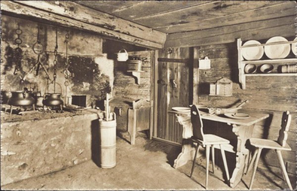 Wildhaus. Küche im Zwinglihaus Vorderseite