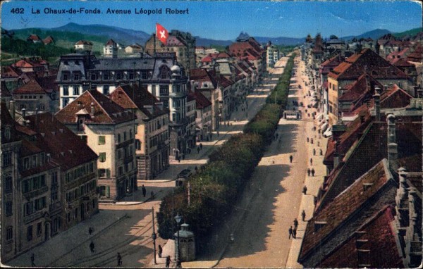 La Chaux-de-Fonds. Avenue Léopold Robert Vorderseite