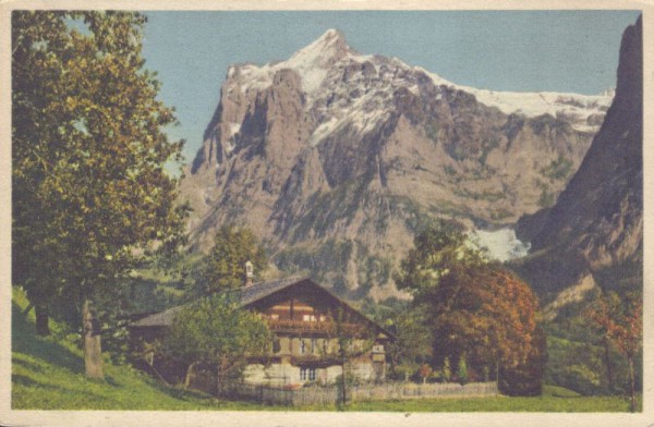 Wohnhaus bei Grindelwald mit Wetterhorn