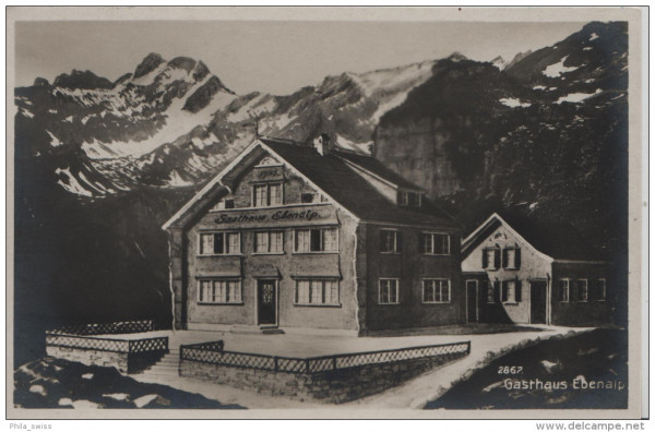 Gasthaus Ebenalp Appenzell - Photo Hans Gross No. 2867