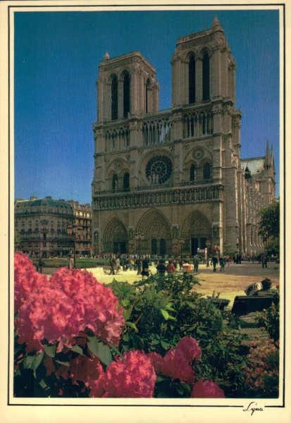 Paris. La Cathédrale Notre-Dame Vorderseite