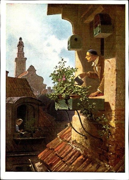 Im Dachstübchen (Carl Spitzweg) Vorderseite