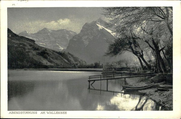 Abendstimmung am Wallensee, Walensee Vorderseite