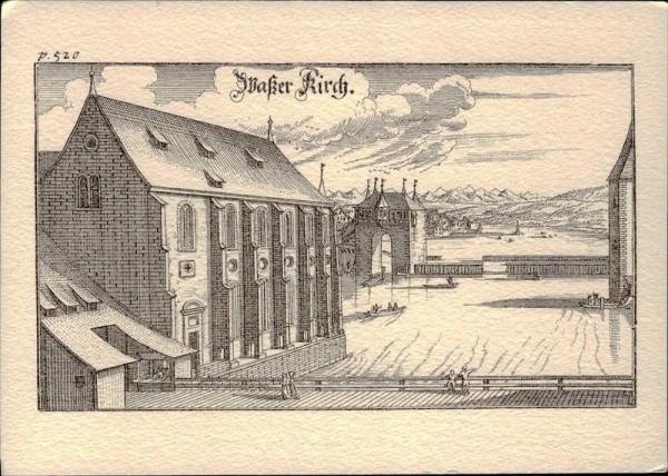 Zürich, Wasserkirche Vorderseite