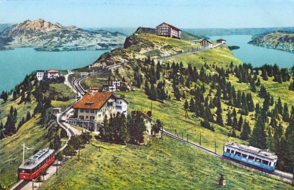 Rigi-Staffel (1600m) und Kulm (1800m) mit Vierwaldstätter- und Zugersee