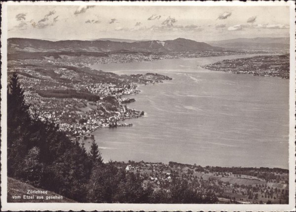 Zürichsee vom Etzel aus gesehen