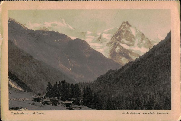 Zinalrothorn und Besso Vorderseite