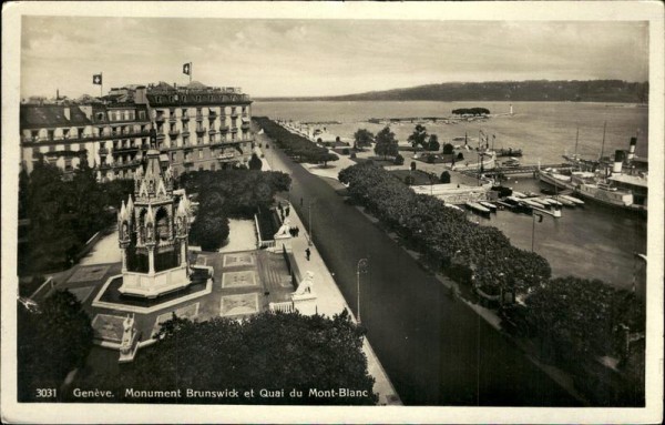 Genève - Monument Brunswick et Quai du Mont-Blanc Vorderseite