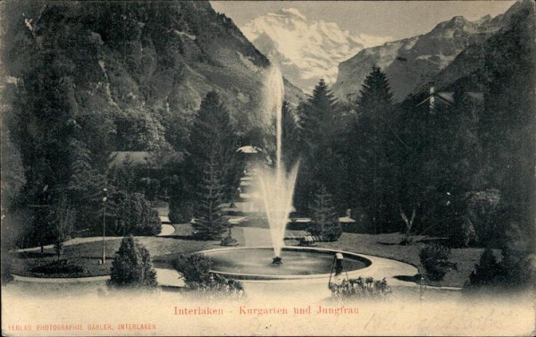 Interlaken - Kurgarten und Jungfrau Vorderseite