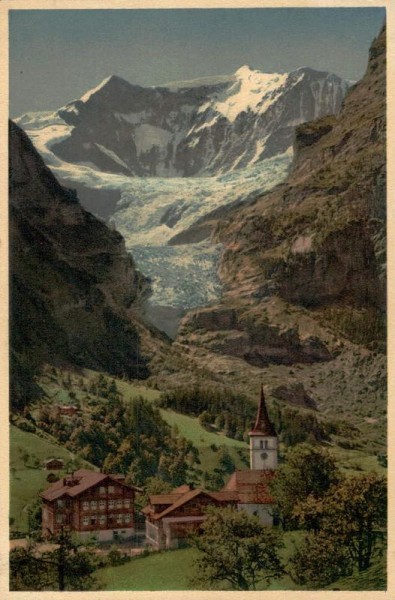 Grindelwald. Fiescherhörner. Unter Grindelwaldgletscher Vorderseite