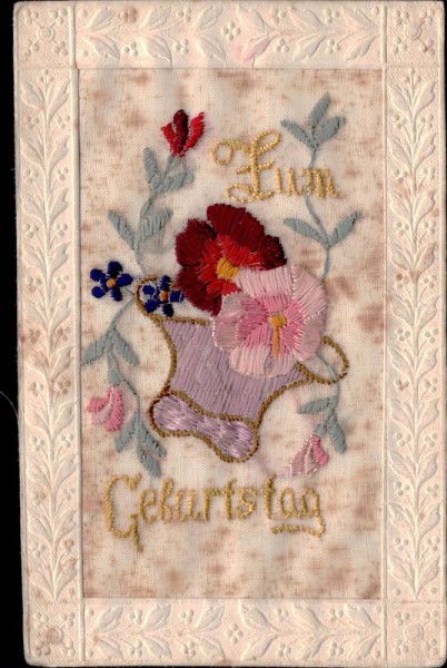 Zum Geburtstag, E. Dahinden, Engelburg Vorderseite