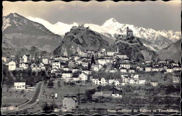 Sion, collines de Valère et Tourbillon Vorderseite
