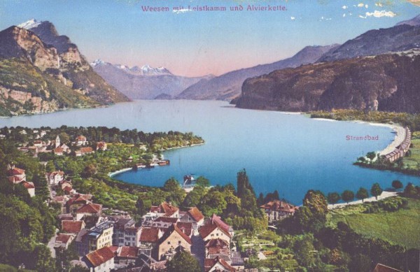 Weesen mit Leistkamm und Alvierkette