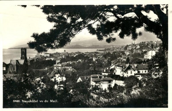 Neuchâtel vue du Mail Vorderseite