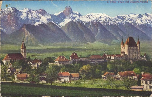 Thun mit Stockhornkette Vorderseite