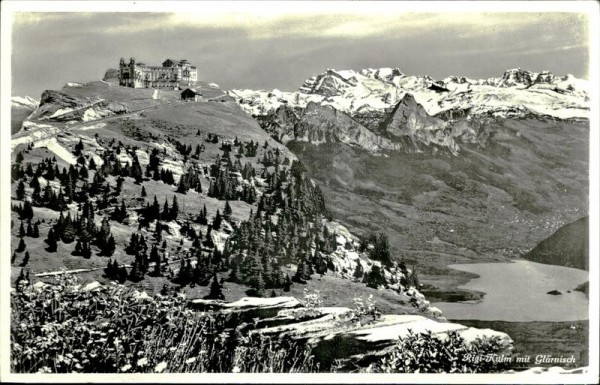 Rigi-Kulm mit Glärnisch Vorderseite