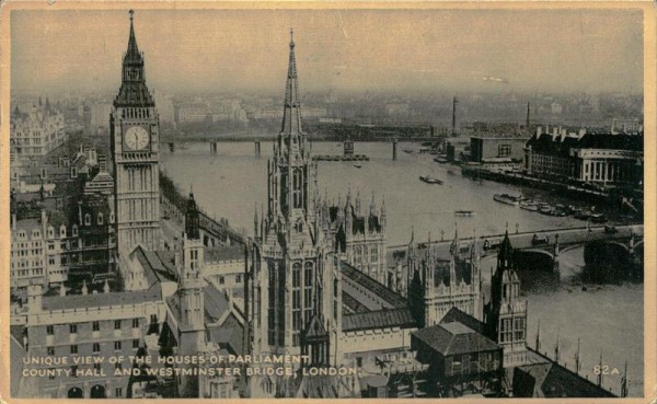 Unique View of the Houses of Parliament County Hall and Westminster Bridge, London Vorderseite