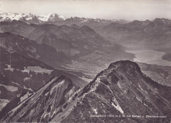 Stanserhorn mit Berner u. Obwaldneralpen Vorderseite