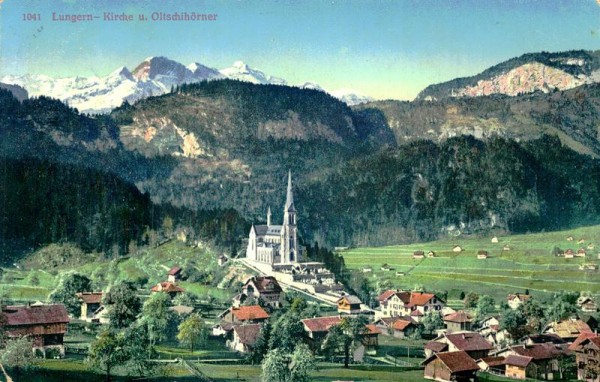 Lungern, Kirche u.Oltschihörner Vorderseite